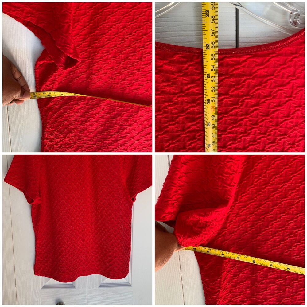 Vintage 80s Kenneth Too Top Women’s Size L Red - Picture 12 of 16